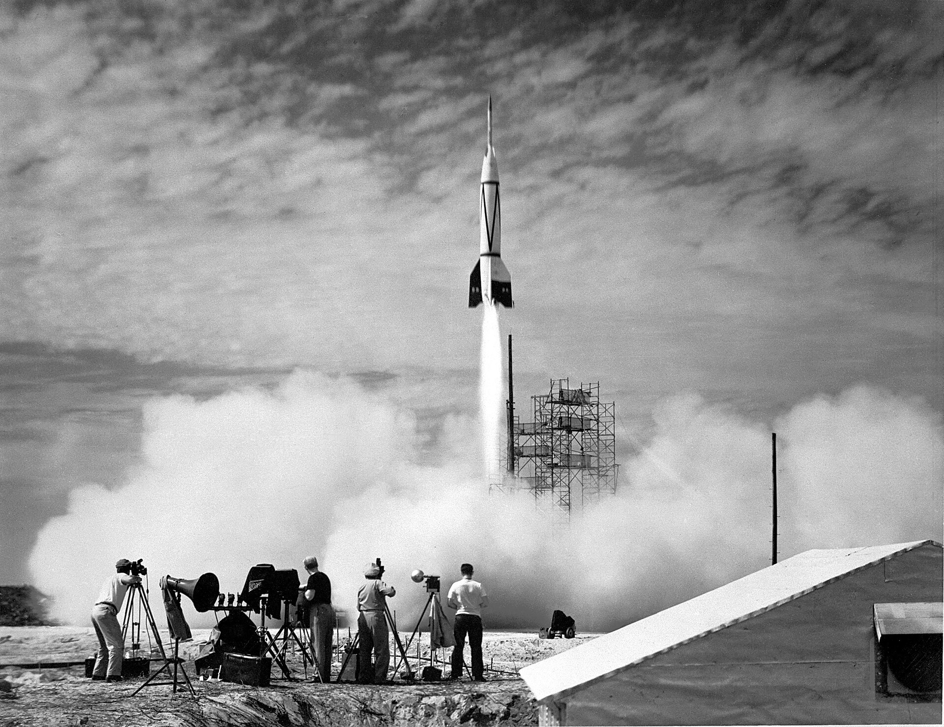Bumper 8 rocket launching from Cape Canaveral, July 24, 1950.