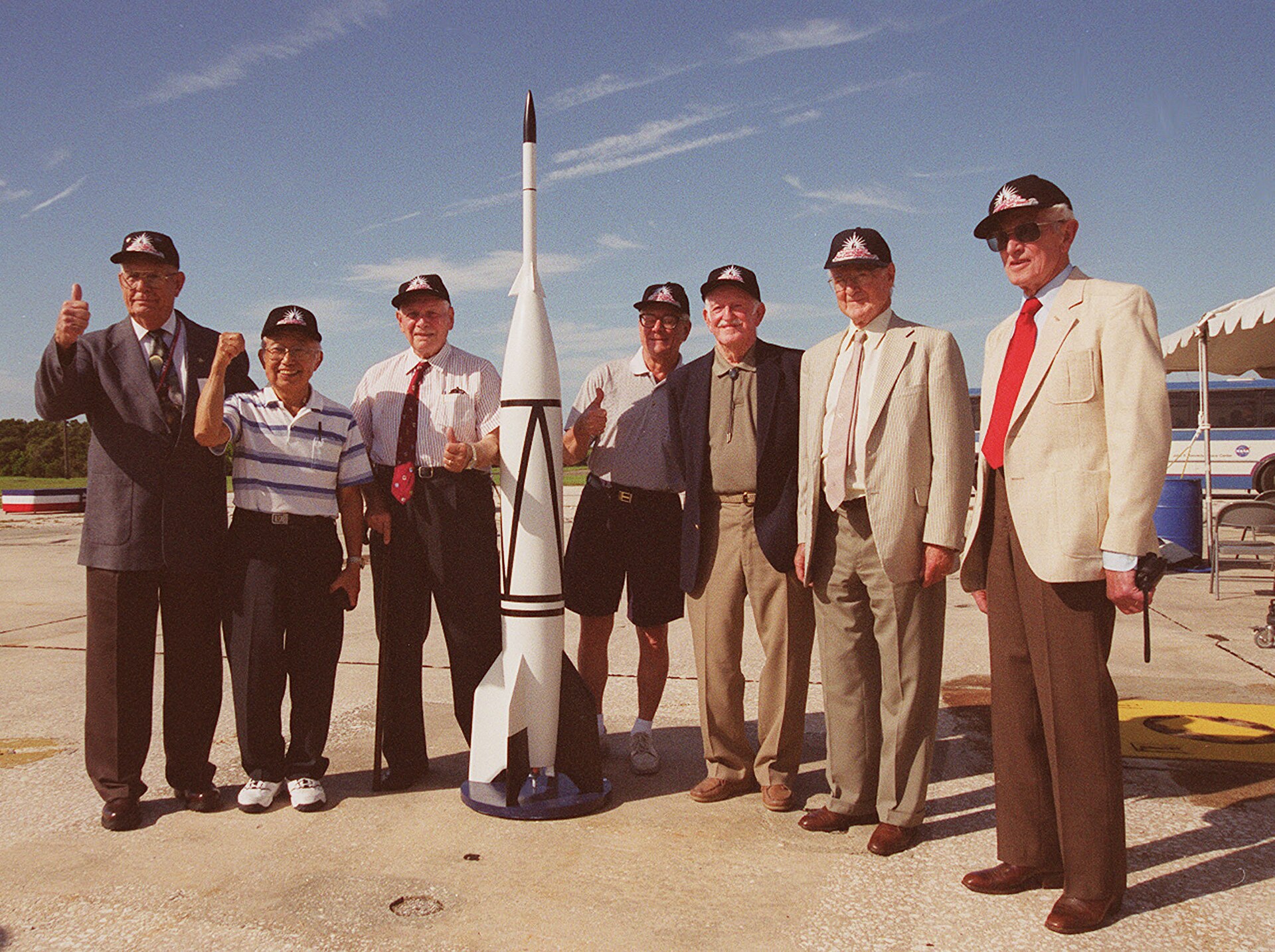 Bumper 8 launch team at Cape Canaveral, 1950.