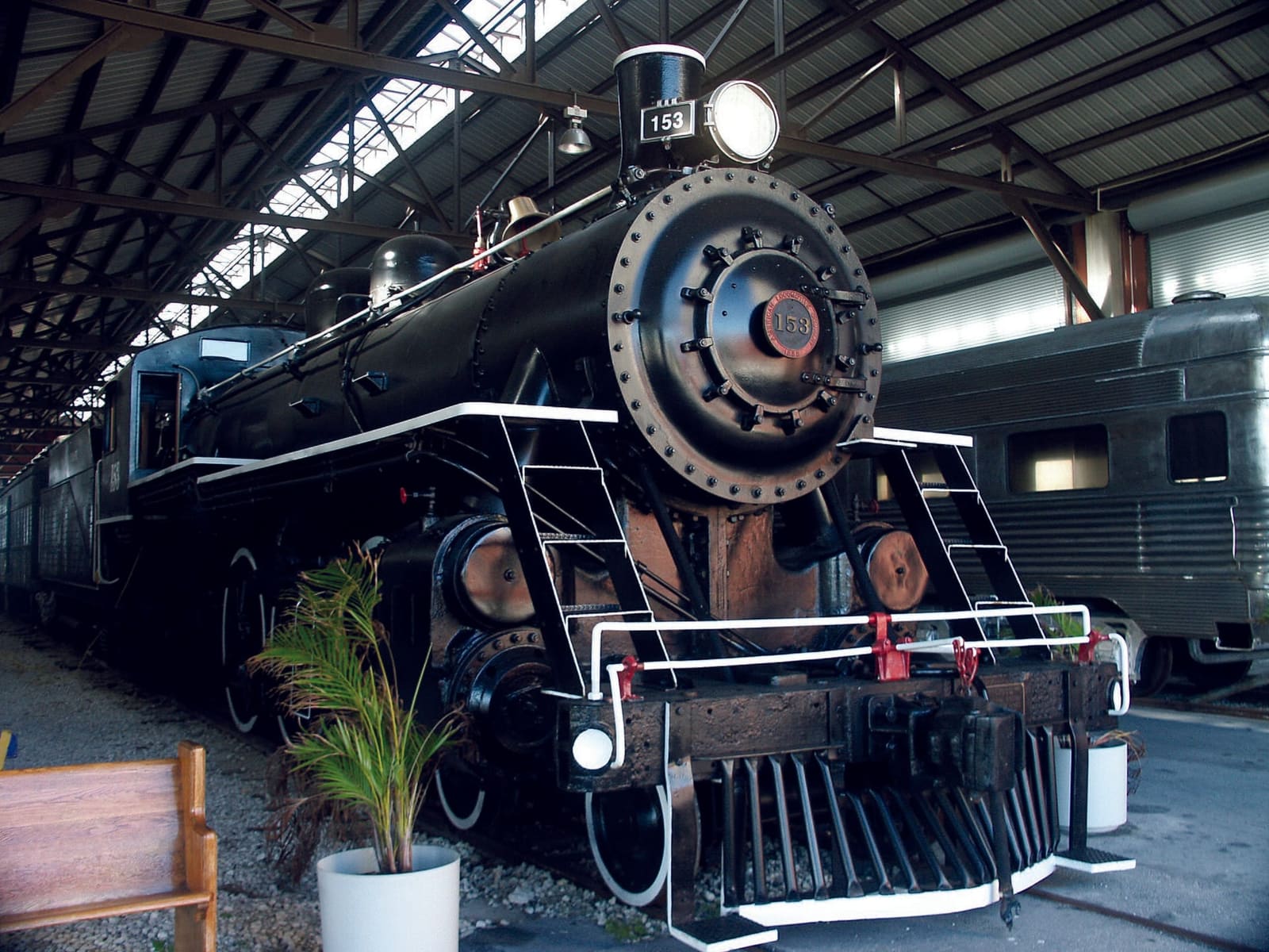 Preserved Florida East Coast Railway locomotive No. 153.