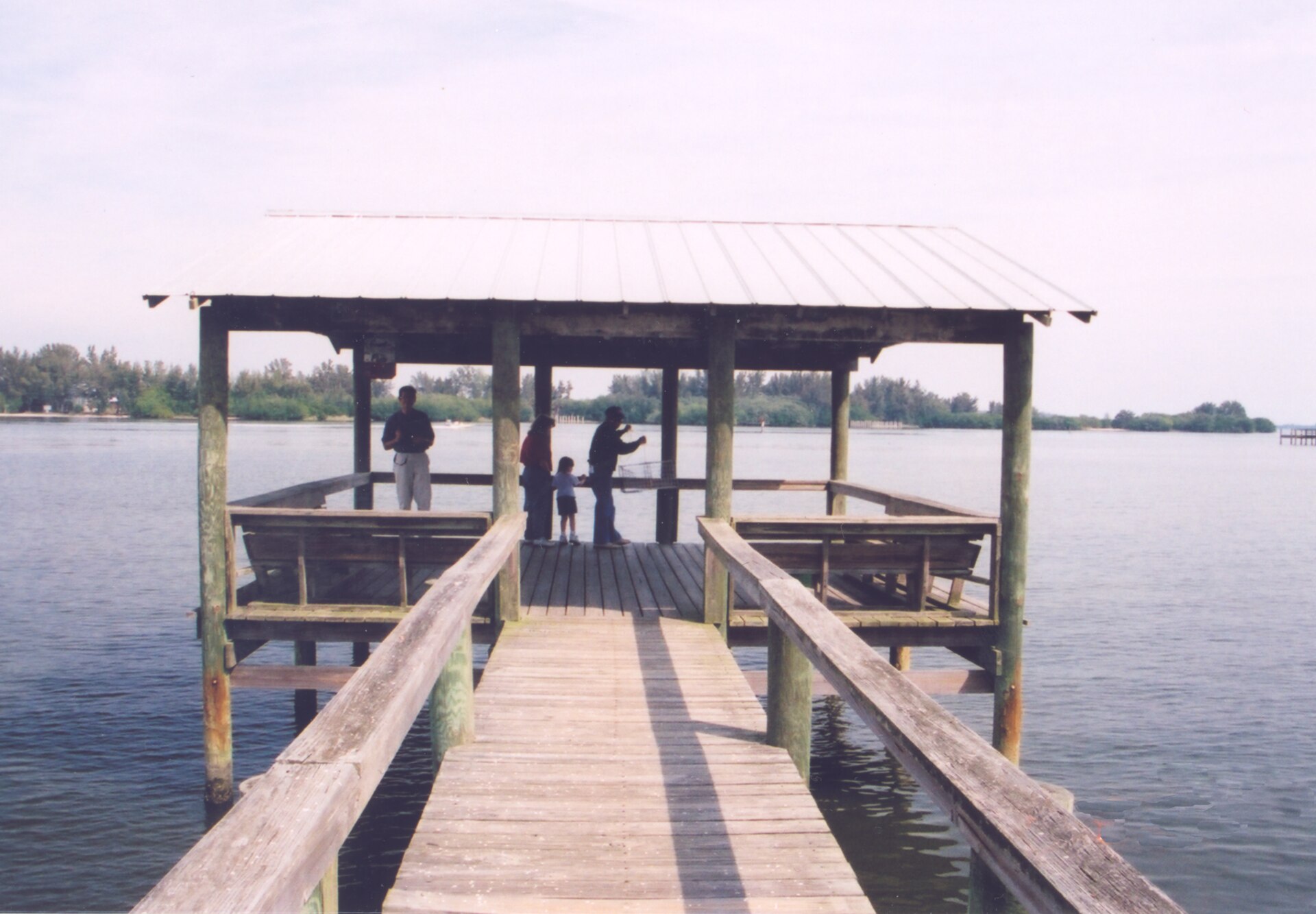 Covered pier on the Indian River Lagoon.