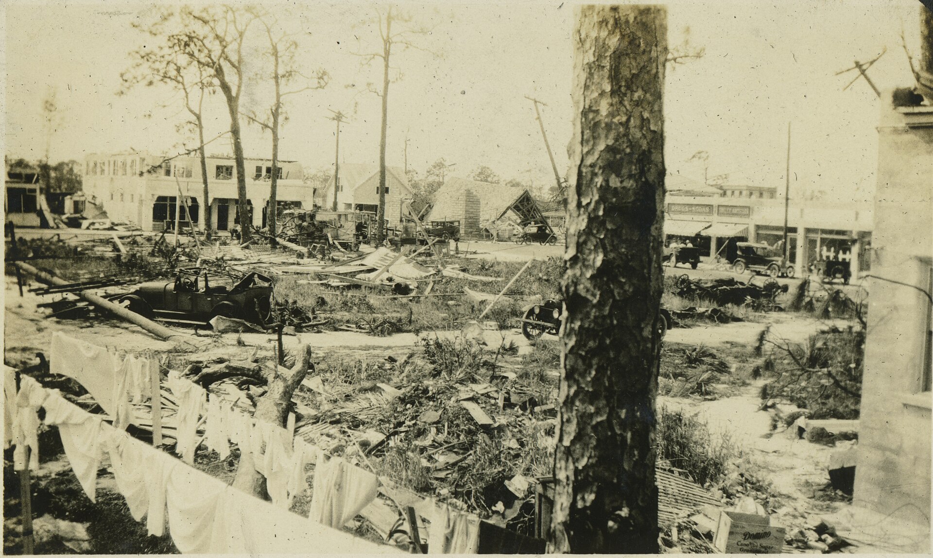 Damage from the 1928 Okeechobee hurricane, which also caused significant impacts in Brevard.