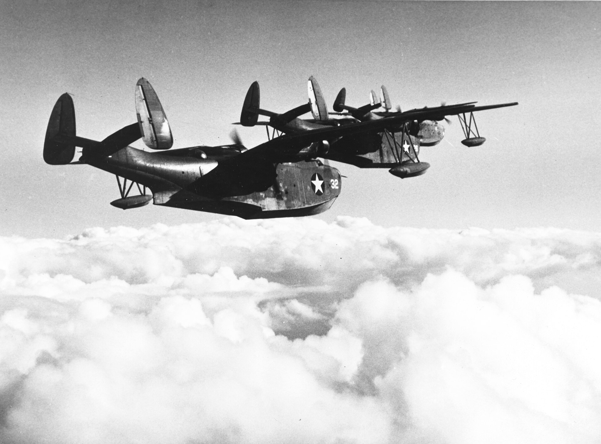 Martin PBM Mariners in flight near NAS Banana River, March 1943.